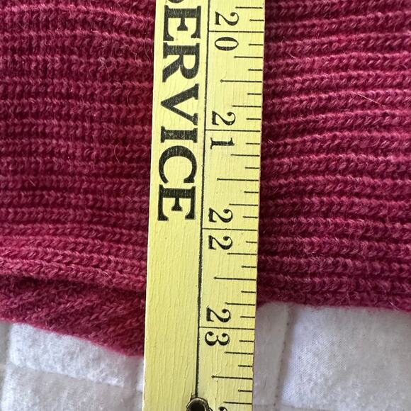 BARTOLINI Sweater Womens Small Dark Pink Mock Neck Pullover Wool Cashmere Blend - Picture 9 of 9